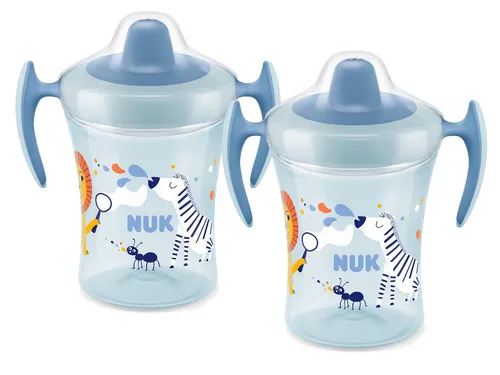 NUK Trinklernbecher NUK Trainer Cup für Zwillinge (blau) BPA-frei, 6+ Monate, 2-tlg.