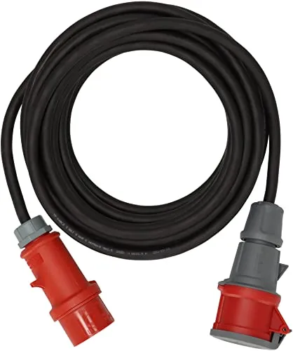 Brennenstuhl 1169370250 Strom Verlängerungskabel 25m - CEE Verlängerungskabel mit IP44 Schutz, ideal für den harten Einsatz im Außenbereich, öl- und UV-beständig für maximale Langlebigkeit.