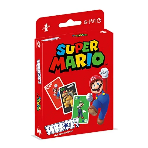 Waddingtons Number 1 WHOT! Mau-Mau-Variante Super Mario Kartenspiel für Kinder - Super Mario für Familie - 1+ Spieler ab 5+ Jahren - Deutsch
