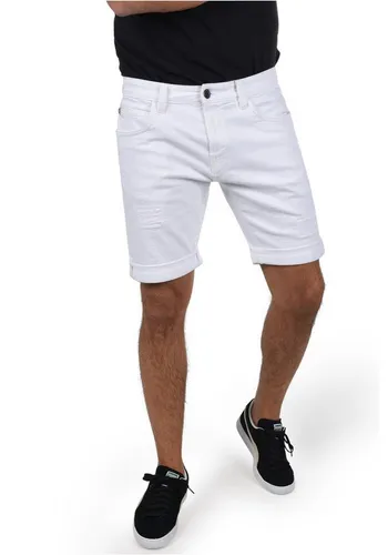 INDICODE IDHallow Herren Jeans Shorts mit Destroyed-Optik und Stretch - Stylische Denim Shorts für Herren, ideal für heiße Tage. Mit klassischem Schnitt, Gürtelschlaufen und dekorativen Details. Hergestellt aus nachhaltig produzierter Baumwolle für besten Tragekomfort.