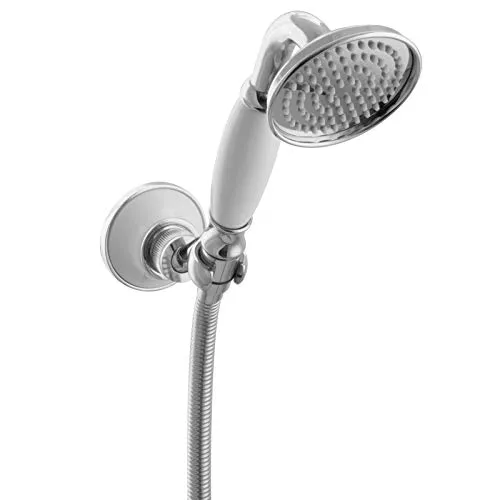 PaulGurkes Retro Handbrausenset im Landhausstil - Nostalgisches Handbrausenset aus hochwertigem verchromtem Messing mit eleganter Keramikeinlage. Einfach zu installieren und passend für alle gängigen Brauseschläuche. Perfekt für ein stilvolles Badezimmer!