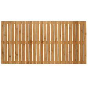 WENKO Baderost Indoor & Outdoor Bambus 100 x 50 cm - Badewannenmatte aus hochwertigem, rutschfestem Bambus, ideal für Badezimmer und Außenbereiche. Pflegeleicht und mit modernem Design für ein sicheres Laufgefühl.