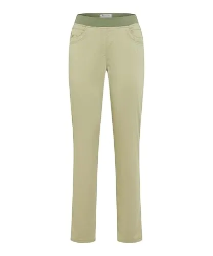 Raphaela by Brax Style Pamina Fun Green Tea 42 - Schmale Five-Pocket-Hose in hochwertiger Baumwollstretch-Qualität. Ideal für einen komfortablen Sitz mit dynamischem Dehnbund und vielfältigen Farboptionen.