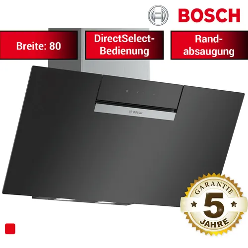 Bosch DWK87EM60 Kopffreihaube 80 cm Schwarz
