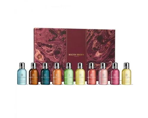 Molton Brown Stocking Filler Geschenkset - Hautpflege Geschenkset mit ikonischen Bade- und Duschgels, limitiertes Festtagsdesign von Natascha Maksimovic, ideal für ein luxuriöses Duscherlebnis.