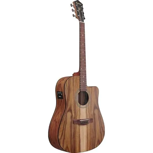 Ibanez V40WSCE-OPB Open Pore Brown - Akustikgitarre - V-Serie Akustikgitarre mit hochwertiger Weißer Siris Decke und Ibanez AEQ-2T Vorverstärker für optimalen Klang und Live-Performance.