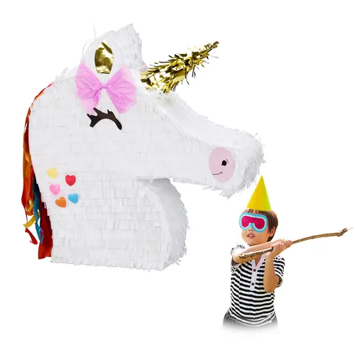 Einhorn Piñata Set - 3 Stück 41,5 cm - Piñatas in Einhorn-Design, ideal für Kindergeburtstage und Feierlichkeiten, aus hochwertigem Papier für unvergesslichen Spaß!
