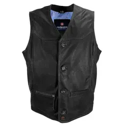 Redpoint Lederweste klassischer Stil schwarz 58