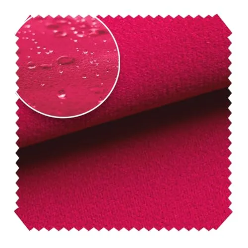 novely® TRITON - Microfaser Velours in Wildleder-Optik - Wasserabweisender Möbelstoff - Pflegeleichte Meterware 1lfm Farbe: 09 Rot Himbeere