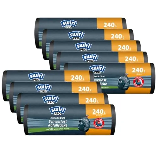 Swirl Schwerlast Säcke 240L 5 stk./ Rolle (9er Pack)
