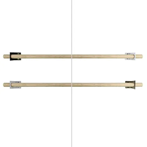 Natural Goods Berlin Hakenleiste GARD KNIC hängend Küchenreling Pfannenhalter Garderobenstange Gardinenstange stabil Wandgarderobe Handtuchhalter Wandmontage (100cm Rundstab, Antik Gold)