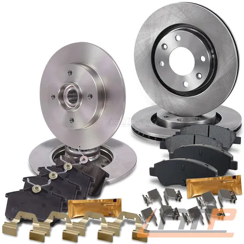 BREMSSCHEIBEN + BREMSBELÄGE VORNE + HINTEN FÜR CITROEN C3 OPEL CROSSLAND AB 17