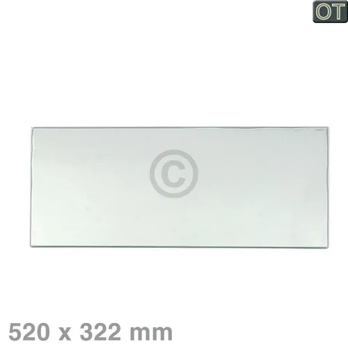 Ersatz-Glasplatte 520x322mm für Electrolux Kühlschrank von AEG