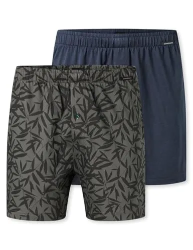 Schiesser Herren 2 Pack Boxershorts Baumwolle Jersey weich Multipack - Jerseyboxer, Sortiert 12_182427, 4