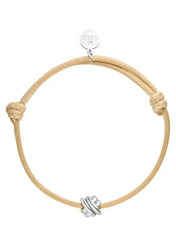Purelei Edelstahlarmband Knot - Edelstahlarmband in Beige mit verstellbarem Knoten-Anhänger, ideal für jeden Tag und perfekt kombinierbar, in verschiedenen edlen Ausführungen erhältlich.