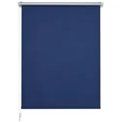 Seitenzugrollo, Liedeco, verdunkelnd, ohne Bohren, Klemmfix blau 80 cm x 150 cm