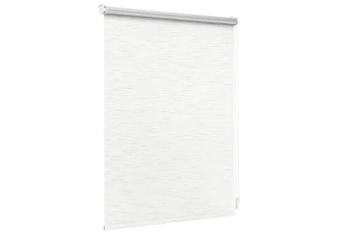 Verdunklungsrollo Thermorollo, 30 x 100 cm, weiß-strukturiert [Stoffbreite 26,6 cm], jalousiescout, verdunkelnd, ohne Bohren, freihängend, Klemmfix, Thermo-Rollo Vollverdunkelnd Thermo-Beschichtung, energiesparend
