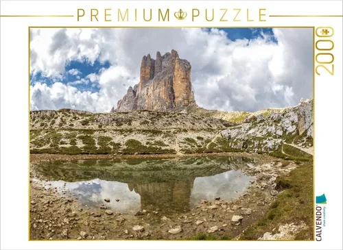 CALVENDO Puzzle Drei Zinnen Spiegelung | 2000 Teile Lege-Größe 90 × 67 cm Foto-Puzzle für glückliche Stunden
