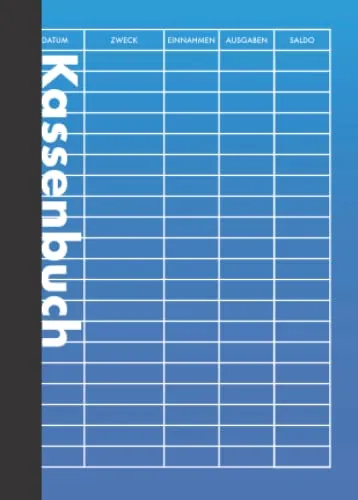 Kassenbuch A6 Blau: 110 Seiten
