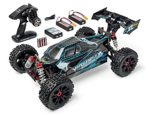 Carson 500409081 1:8 Virus 4.2 XL - Schnelles RC Auto bis 80 km/h - RC-Modelle mit leistungsstarkem Brushless-Antrieb, ideal für High-Speed-Rennen und Offroad-Abenteuer, 100% RTR, inklusive Fernsteuerung für präzise Kontrolle.