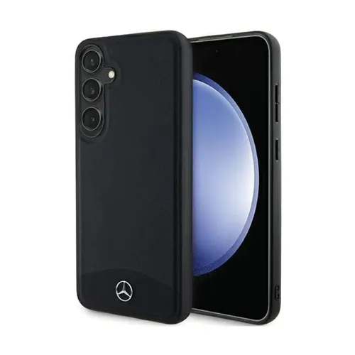 Mercedes Benz Handyhülle Case Galaxy S24 – Echtleder, geriffelt, MagSafe - Smartphone-Hülle aus hochwertigem Echtleder, optimaler Schutz vor Schlägen und Kratzern, mit passgenauen Aussparungen und stilvollem Mercedes-Stern aus Metall.