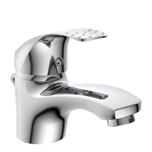 EISL Roma Wasserhahn Bad, Waschtischarmatur chrom mit Ablaufgarnitur - Moderne Waschraumarmatur mit rutschfestem Griffmuster und geräuscharmem Wasserstrahl. Inklusive Ablaufgarnitur für einfache Montage.