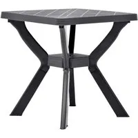 Furnicato Bistrotisch Anthrazit 70x70 cm – Wetterfester Gartentisch - Der stilvolle Bistrotisch in Anthrazit ist ideal für Terrasse und Balkon. Aus hochwertigem, witterungsbeständigem Kunststoff gefertigt, bietet er Komfort und Langlebigkeit. Einfach umzustellen, ganz ohne Montage!