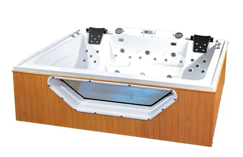 Blubberbad Hydromassagewanne 290x205cm für Outdoor-Spa - Erleben Sie Entspannung pur mit dieser großzügigen Hydromassagewanne. Ideal für den Außenbereich, bietet sie ausreichend Platz für gesellige Stunden und ist aus robustem Acryl gefertigt.