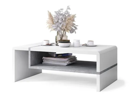 Produktbild Folk Couchtisch Weiß matt/Beton 100x60x40 cm
