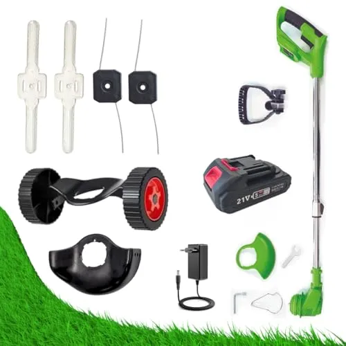 ROTORAZER 8-in-1 Elektro-Rasentrimmer mit 2 Batterien