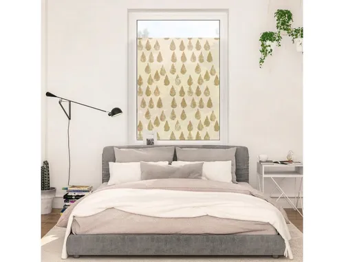 Lichtblick Fensterfolie selbstklebend Golden Drops - Gold - Zubehör für Fenster, bietet perfekten Sichtschutz mit dekorativem Digitaldruckmotiv, selbstklebend und blickdicht für optimale Privatsphäre.