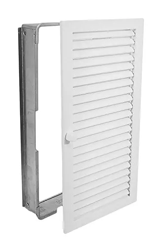 Warmluftgitter Hochkant WGHK 2345 W Weiss 230 x 450mm - Regulierbares Warmluftgitter aus robustem Stahlblech, Farbe Weiß, ideal für effiziente Luftzirkulation. Hergestellt in Deutschland für höchste Qualität.