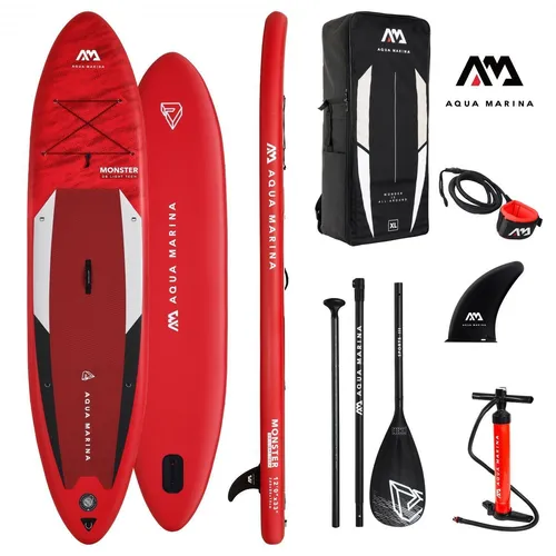 Aqua Marina All-Around SUP Board mit Zubehör - Surfen & Kitesurfen: 366x84 cm SUP Board inkl. Reißverschlussrucksack, Double Action-Pumpe und Sicherheitsleine - ideal für Einsteiger und Abenteuerlustige.