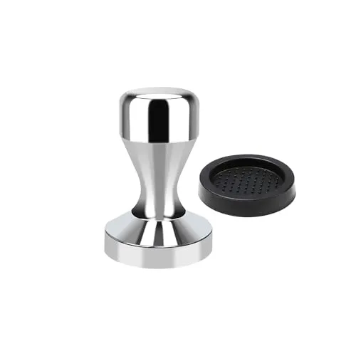 OlBuWa Kaffeestampfer, Espresso-Kaffeepresse 49 mm, Tamper Kaffee mit Silikon-Tampermatte