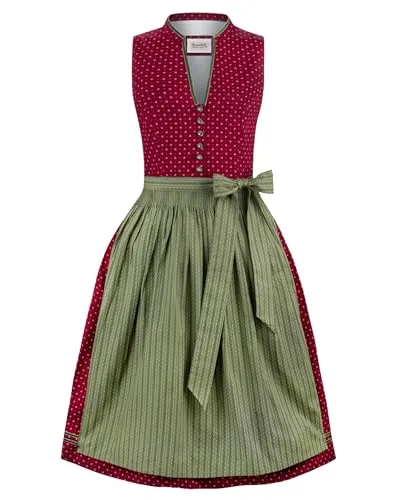 Stockerpoint Damen Bella Midi Dirndl in Bordeaux, Größe 34 in rot von Stockerpoint