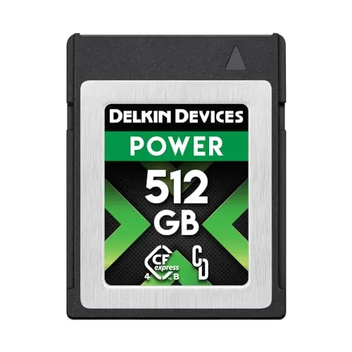 Delkin Power Speicherkarte, CFexpress Typ B 4.0 für Digitalkameras, ideal für Express-Übertragung von Bildern und Videos zur Speicherung, Speicherkartenspeicher (512 GB)