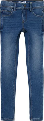 NAME IT Girl Jeans Skinny Fit - Mädchen-Jeanshosen, modische Skinny Fit mit leichtem Used-Look, bequem durch elastisches Material für optimale Bewegungsfreiheit.