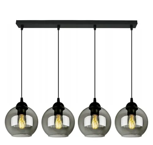 FKL DESIGN Home Deco Deckenlampe Pendellampe Hängelampe Wandlampe Tischlampe Leuchte Pendelleuchte Kugel Schwarz Grau Weiß Lampe aus Serie N100 verschiedene Varianten (BZ4)