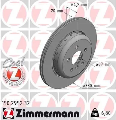 Zimmermann Bremsscheibe FORMULA F 150.2952.32