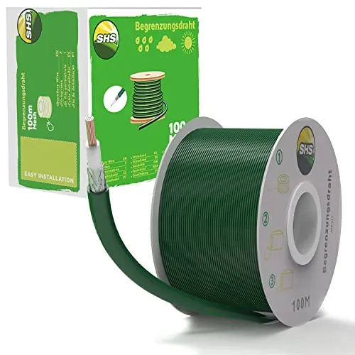100m MESH Begrenzungskabel für Mähroboter Rasenmäher Rasenroboter Zubehör Set Begrenzungsdraht für Suchkabel - kompatibel mit Gardena/Bosch/Husqvarna/Worx/Honda/ROBOMOW/iMow