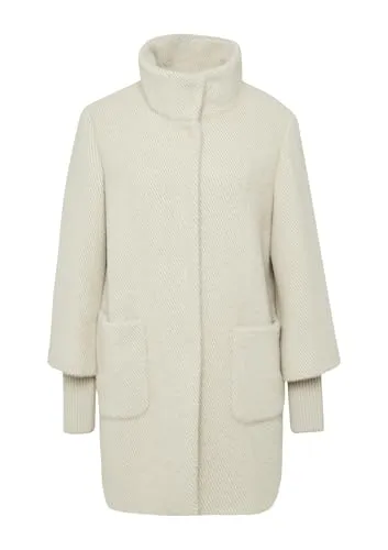 Flauschiger Outdoor-Mantel mit Stehkragen - Funktionsjacke mit Rippbündchen, perfekt für kalte Tage und bietet höchsten Tragekomfort.