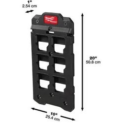 Milwaukee PACKOUT Kompakt-Montageplatte 255 x 510 x 300 mm - Robuste Montageplatte für Werkzeugkoffer, ideal für die Organisation und den Transport von Werkzeugen und Zubehör.