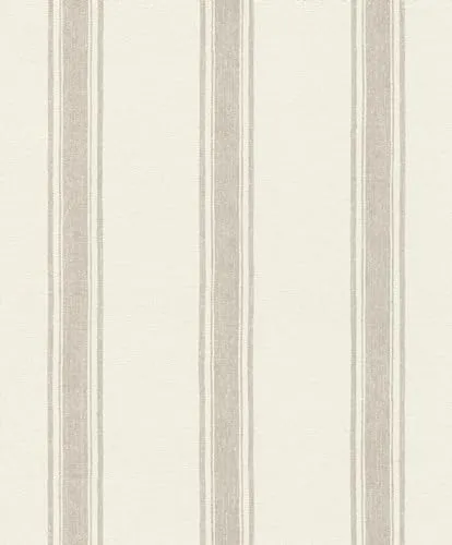 Vliestapete Rasch Lirico Streifenmuster Cremeweiß Beige von Rasch
