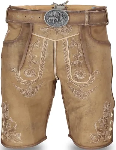STEIGENHÖFER Lederhose Herren Tracht kurz in braun von Steigenhöfer Manufaktur