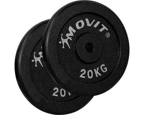 MOVIT® Hantelscheiben Set PRO 2x20,0kg in schwarz von MOV'IT