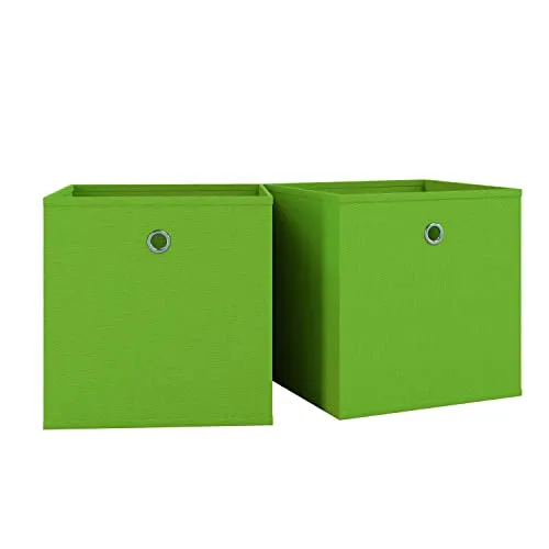 VCM 2er Set Faltbox | Klappbox Stoff Kiste | Faltschachtel | Maße Maße ca. H. 28 x B. 27 x T. 27 cm | Regalbox - Boxas