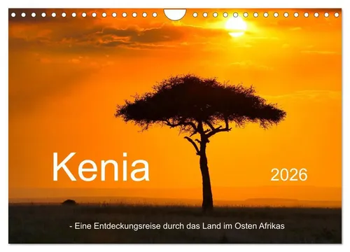 Kenia - Entdeckungsreise durch Ostafrika (Wandkalender 2026) - Hochwertiger Wandkalender mit 12 beeindruckenden Motiven aus Kenia, robust und umweltfreundlich, perfekt für jedes Zuhause oder als Geschenk.