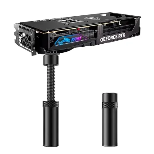 Grafikkarten-GPU-Halterung,GPU Aluminiumlegierung Halterung,Höhenverstellbare Grafikkartenhalter,Zur Verhinderung Des DurchhäNgens,Aluminium Grafikkarten Halter mit Magnet,(Höhenverstellbare40-80mm)