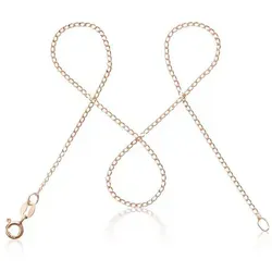 modabilé Panzerkette Halskette SINCERE Rosegold - Elegante Damen Halskette aus 925 Sterlingsilber, Roségold vergoldet, 1,3 mm breit – das perfekte Accessoire für jeden Anlass und ein stilvolles Geschenk, das Freude bereitet.