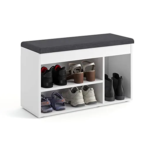 KOMTO Schuhbank mit Sitzfläche in weiß von KOMTO